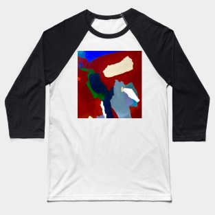 Collaged Abstract Paint Baseball T-Shirt